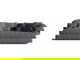 Canapea extensibila 3 locuri, Kemi, Cosmopolitan Design, 206x95x70 cm, catifea, gri inchis