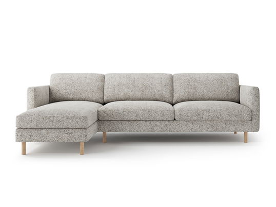 Coltar stanga 4 locuri, Eden, Micadoni, 286x150x90 cm, tesatura structurata, bej melange