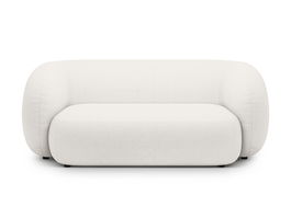 Canapea modulara 2 locuri, Kate, Micadoni, 183x99x76 cm, tesatura boucle, alb