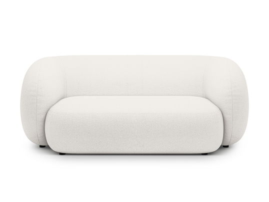 Canapea modulara 2 locuri, Kate, Micadoni, 183x99x76 cm, tesatura boucle, alb