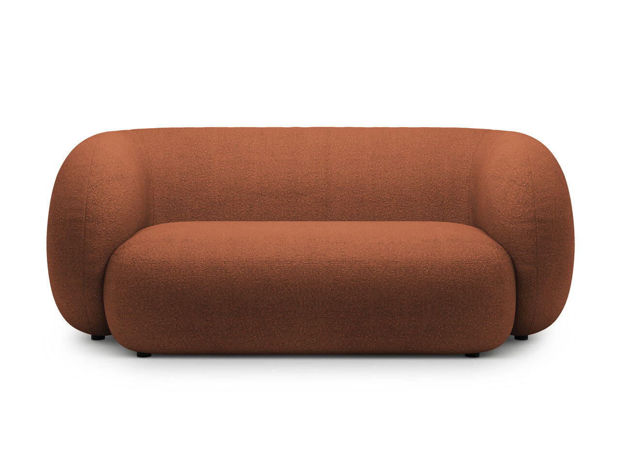 Canapea modulara 2 locuri, Kate, Micadoni, 183x99x76 cm, tesatura boucle, teracota
