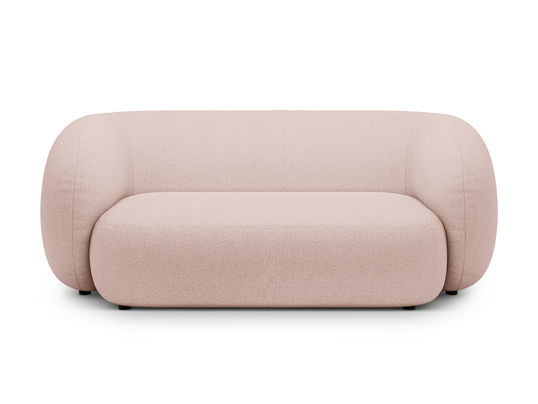 Canapea modulara 2 locuri, Kate, Micadoni, 183x99x76 cm, tesatura boucle, roz pudra