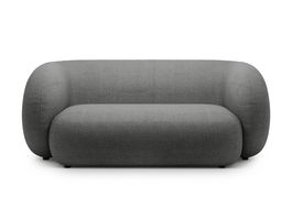 Canapea modulara 2 locuri, Kate, Micadoni, 183x99x76 cm, tesatura boucle, gri inchis