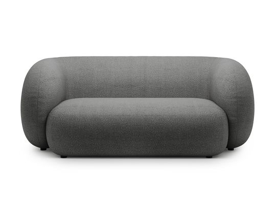 Canapea modulara 2 locuri, Kate, Micadoni, 183x99x76 cm, tesatura boucle, gri inchis