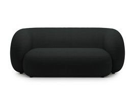 Canapea modulara 2 locuri, Kate, Micadoni, 183x99x76 cm, tesatura boucle, negru