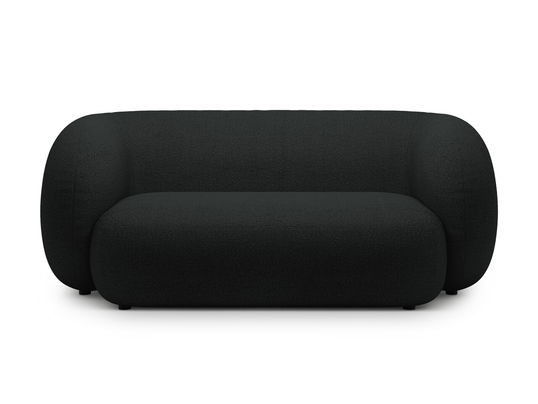 Canapea modulara 2 locuri, Kate, Micadoni, 183x99x76 cm, tesatura boucle, negru