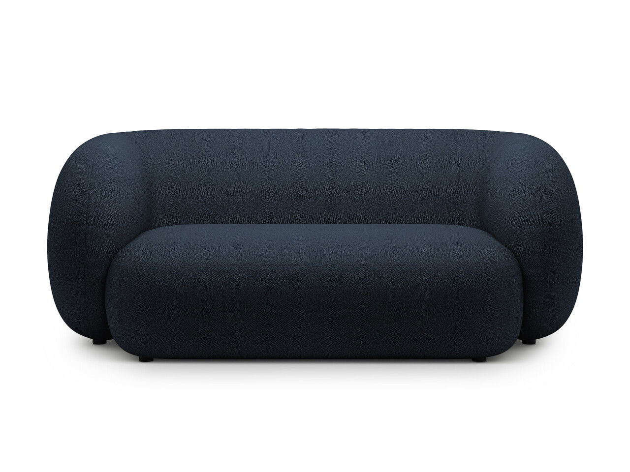 Canapea modulara 2 locuri, Kate, Micadoni, 183x99x76 cm, tesatura boucle, albastru inchis