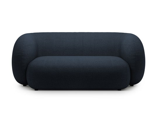 Canapea modulara 2 locuri, Kate, Micadoni, 183x99x76 cm, tesatura boucle, albastru inchis