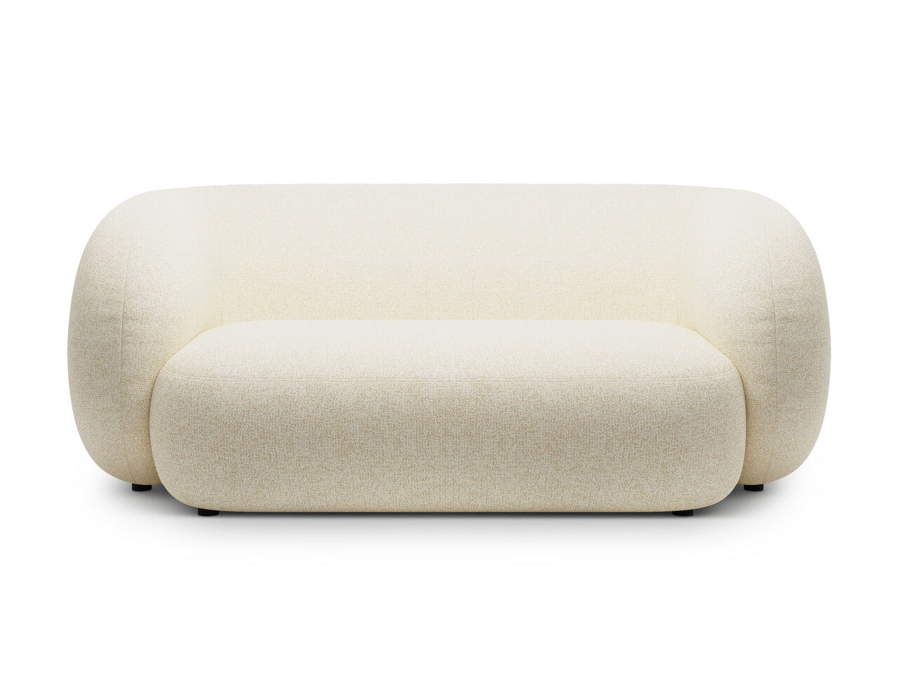 Canapea modulara 2 locuri, Kate, Micadoni, 183x99x76 cm, tesatura structurata, bej deschis