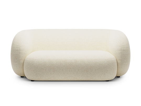 Canapea modulara 2 locuri, Kate, Micadoni, 183x99x76 cm, tesatura structurata, bej deschis