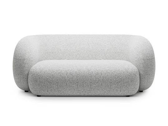 Canapea modulara 2 locuri, Kate, Micadoni, 183x99x76 cm, tesatura structurata, gri deschis melanj
