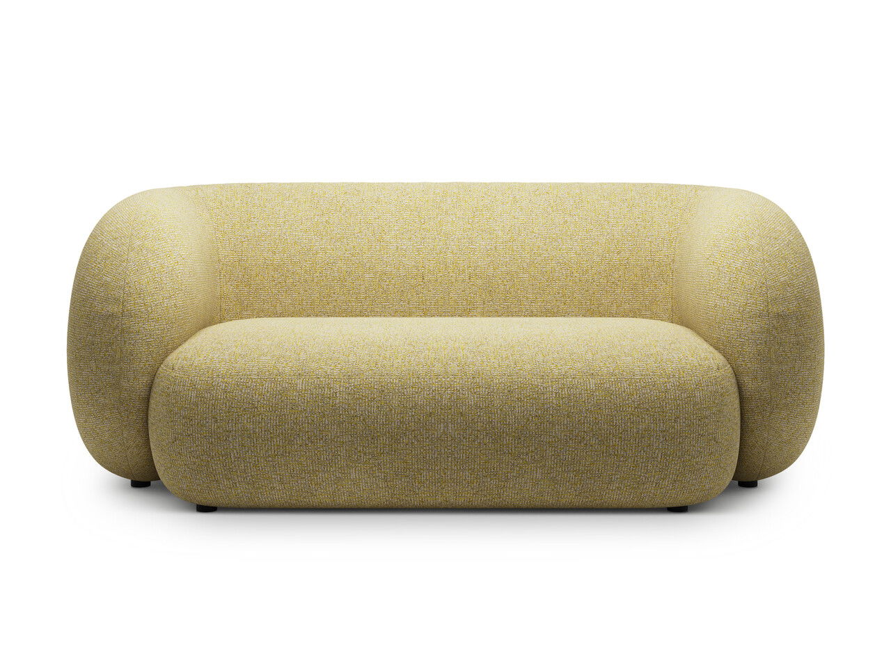Canapea modulara 2 locuri, Kate, Micadoni, 183x99x76 cm, tesatura structurata, galben melanj