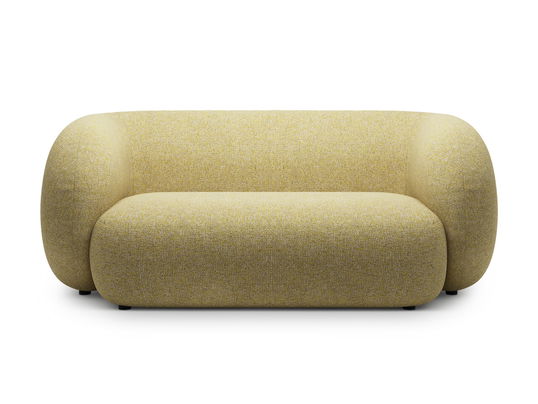Canapea modulara 2 locuri, Kate, Micadoni, 183x99x76 cm, tesatura structurata, galben melanj