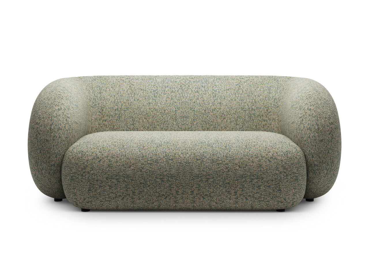 Canapea modulara 2 locuri, Kate, Micadoni, 183x99x76 cm, tesatura structurata, verde muschi melanj