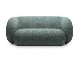 Canapea modulara 2 locuri, Kate, Micadoni, 183x99x76 cm, tesatura structurata, albastru melanj