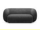 Canapea modulara 2 locuri, Kate, Micadoni, 183x99x76 cm, tesatura structurata, gri inchis melanj