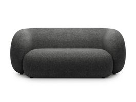 Canapea modulara 2 locuri, Kate, Micadoni, 183x99x76 cm, tesatura structurata, gri inchis melanj