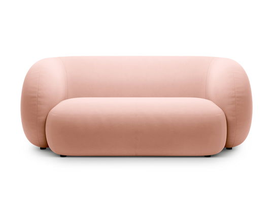 Canapea modulara 2 locuri, Kate, Micadoni, 183x99x76 cm, catifea, roz