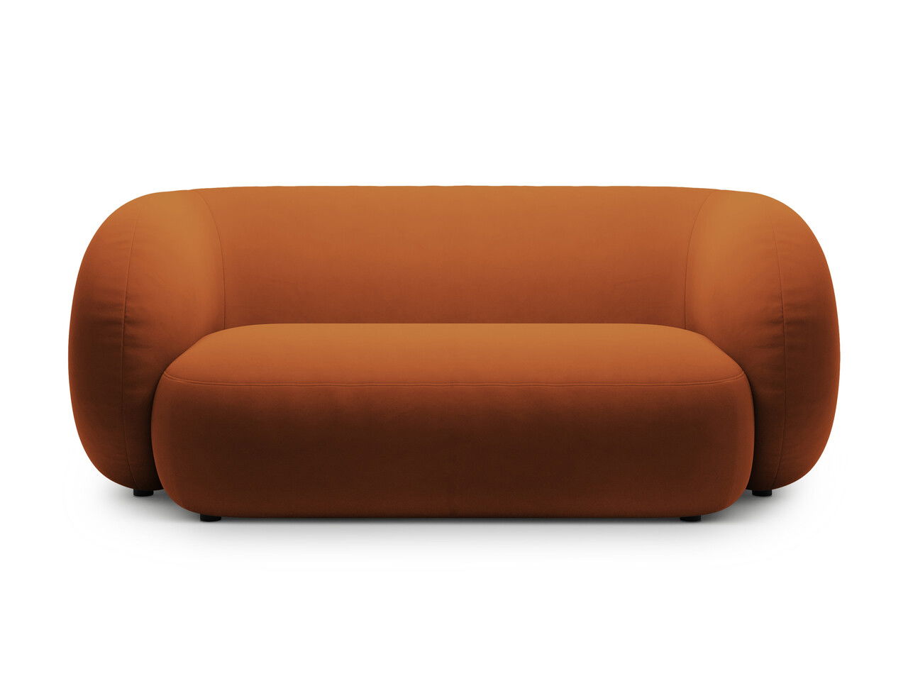 Canapea modulara 2 locuri, Kate, Micadoni, 183x99x76 cm, catifea, teracota