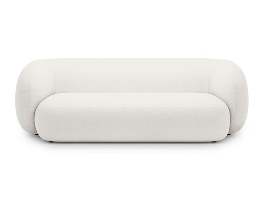 Canapea modulara 3 locuri, Kate, Micadoni, 213x99x76 cm, tesatura boucle, alb