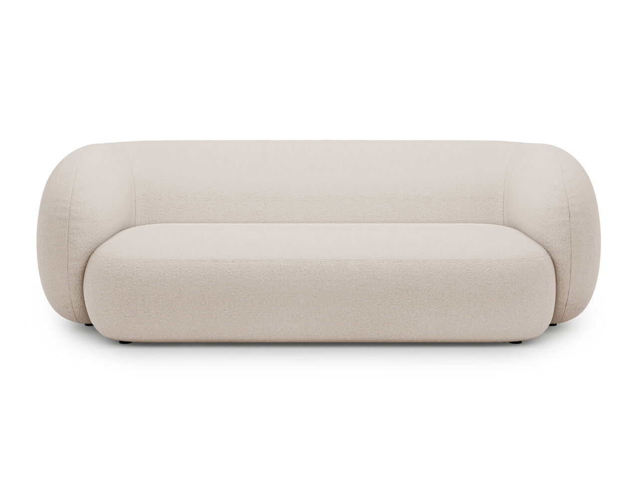 Canapea modulara 3 locuri, Kate, Micadoni, 213x99x76 cm, tesatura boucle, bej