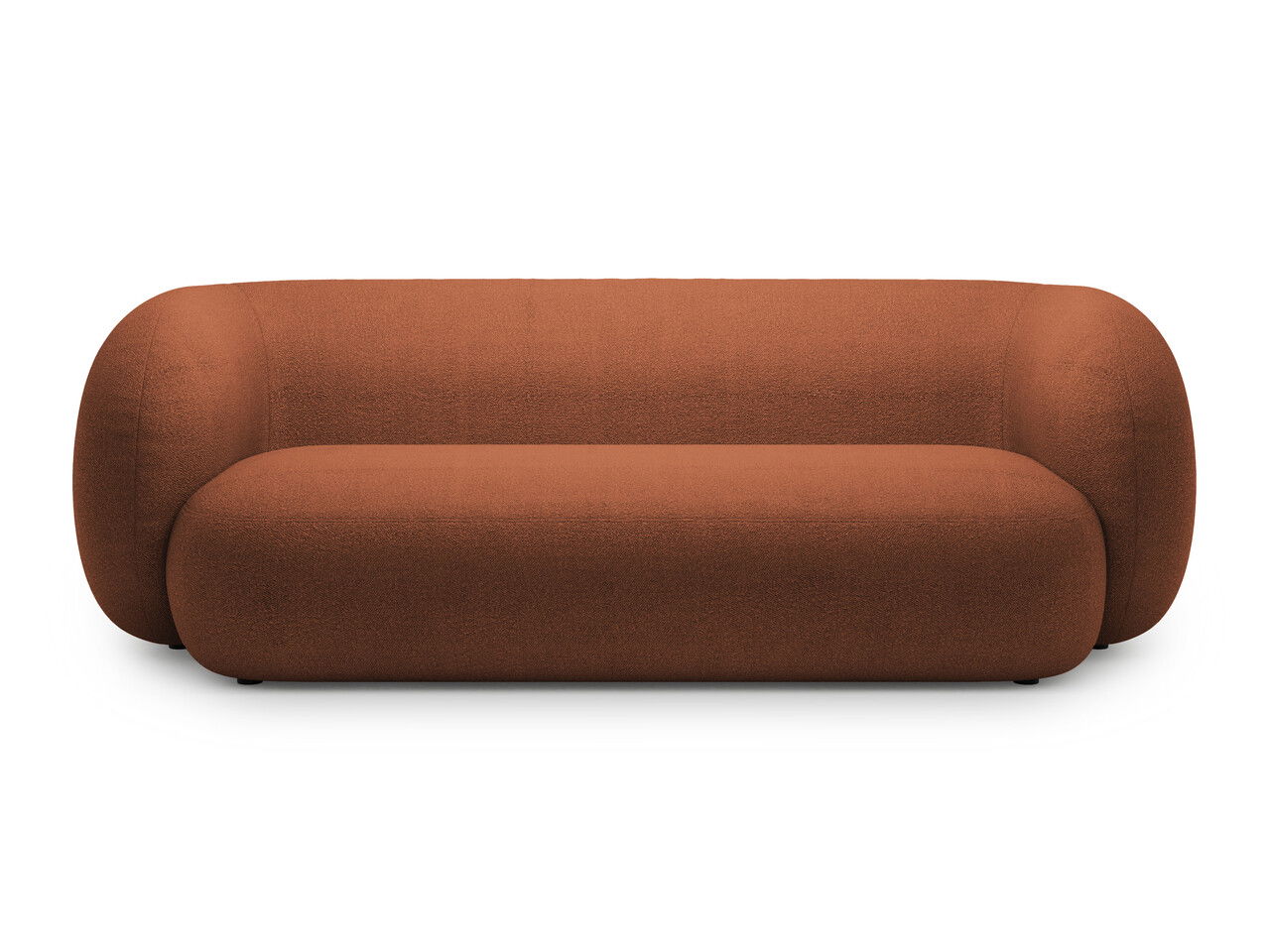 Canapea modulara 3 locuri, Kate, Micadoni, 213x99x76 cm, tesatura boucle, teracota
