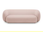 Canapea modulara 3 locuri, Kate, Micadoni, 213x99x76 cm, tesatura boucle, roz pudra