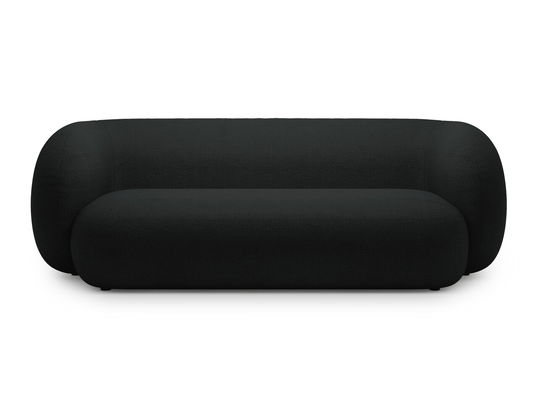 Canapea modulara 3 locuri, Kate, Micadoni, 213x99x76 cm, tesatura boucle, negru