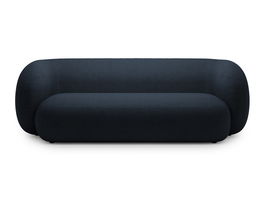 Canapea modulara 3 locuri, Kate, Micadoni, 213x99x76 cm, tesatura boucle, albastru inchis