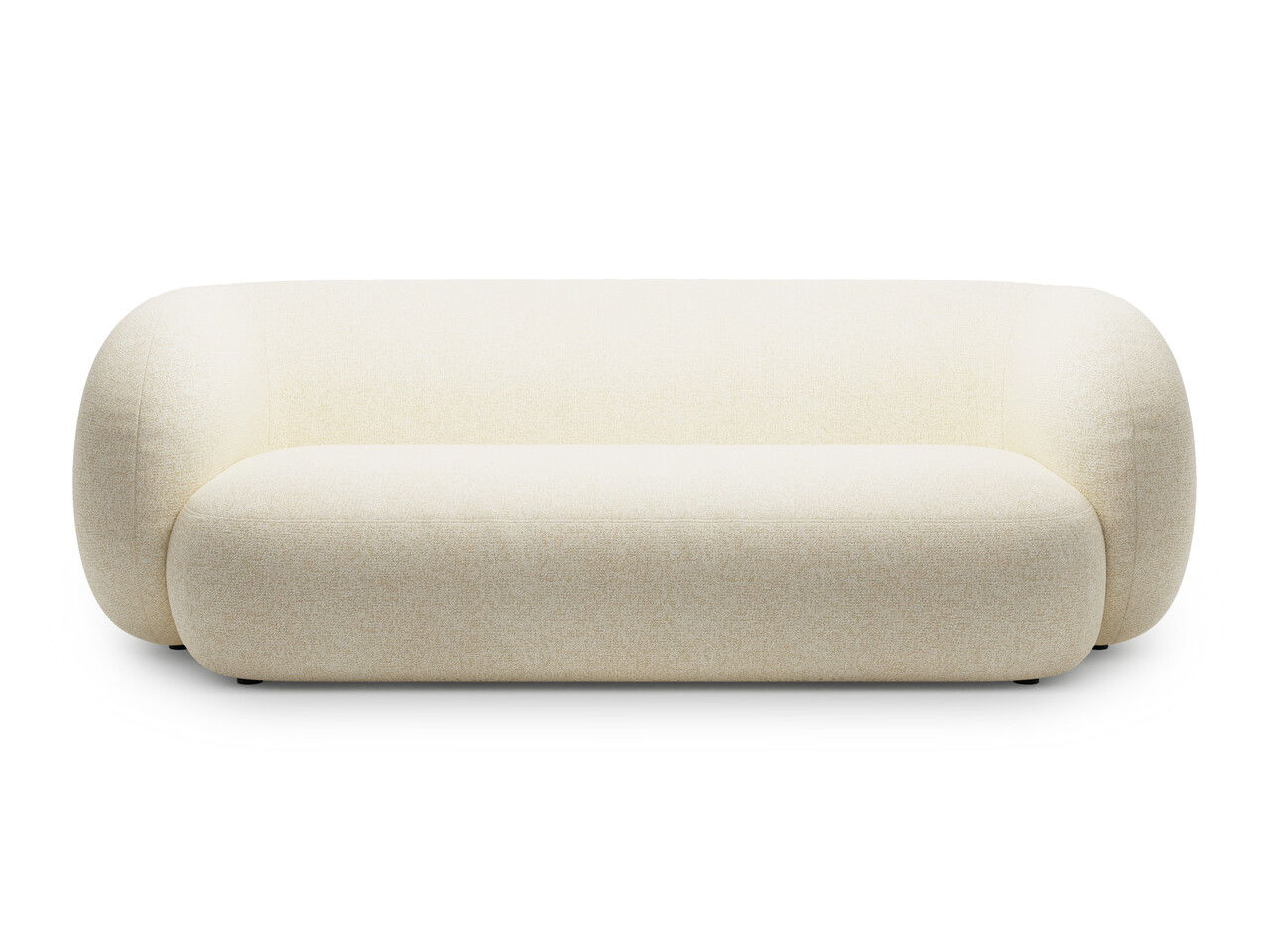 Canapea modulara 3 locuri, Kate, Micadoni, 213x99x76 cm, tesatura structurata, bej deschis