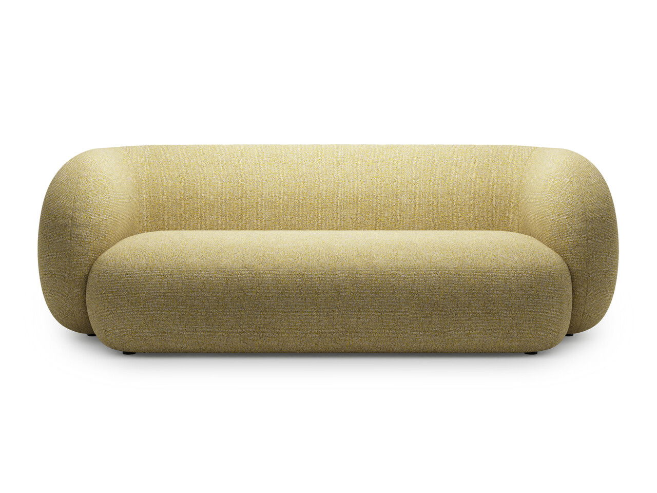 Canapea modulara 3 locuri, Kate, Micadoni, 213x99x76 cm, tesatura structurata, galben melanj