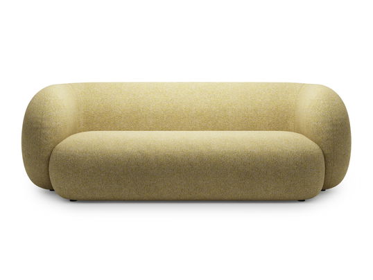 Canapea modulara 3 locuri, Kate, Micadoni, 213x99x76 cm, tesatura structurata, galben melanj