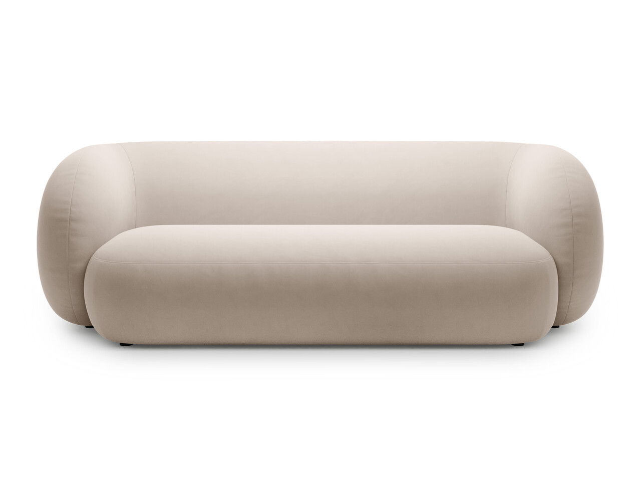 Canapea modulara 3 locuri, Kate, Micadoni, 213x99x76 cm, catifea, bej