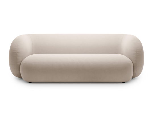 Canapea modulara 3 locuri, Kate, Micadoni, 213x99x76 cm, catifea, bej
