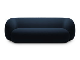 Canapea modulara 3 locuri, Kate, Micadoni, 213x99x76 cm, catifea, albastru regal