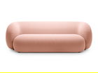 Canapea modulara 3 locuri, Kate, Micadoni, 213x99x76 cm, catifea, roz