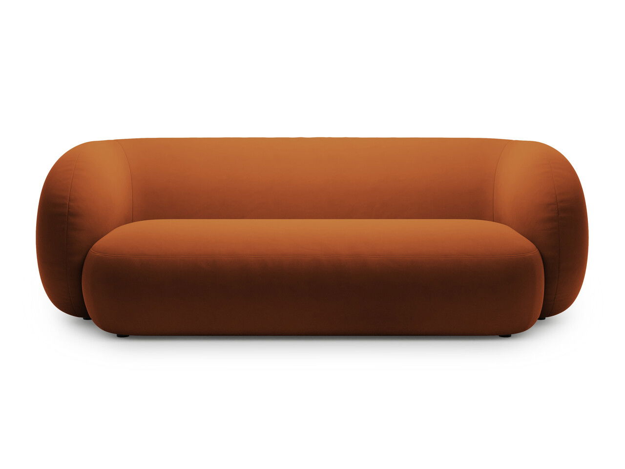 Canapea modulara 3 locuri, Kate, Micadoni, 213x99x76 cm, catifea, teracota