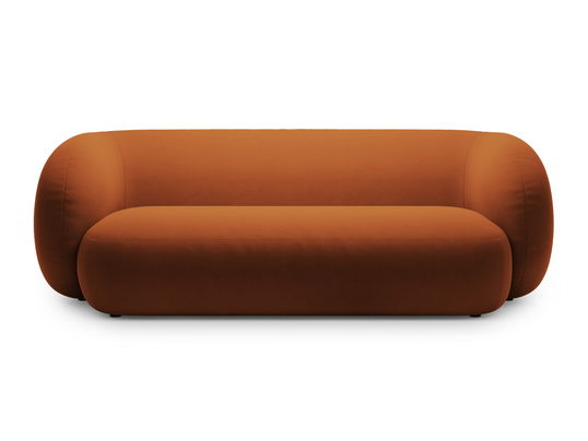 Canapea modulara 3 locuri, Kate, Micadoni, 213x99x76 cm, catifea, teracota