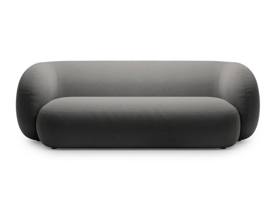 Canapea modulara 3 locuri, Kate, Micadoni, 213x99x76 cm, catifea, gri inchis