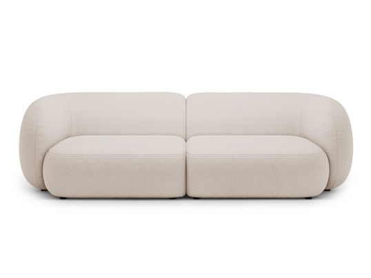 Canapea modulara 4 locuri, Kate, Micadoni, 243x99x76 cm, tesatura boucle, bej