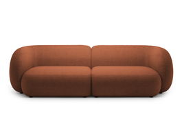 Canapea modulara 4 locuri, Kate, Micadoni, 243x99x76 cm, tesatura boucle, teracota