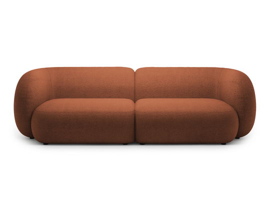 Canapea modulara 4 locuri, Kate, Micadoni, 243x99x76 cm, tesatura boucle, teracota