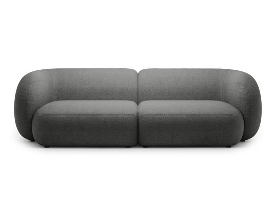 Canapea modulara 4 locuri, Kate, Micadoni, 243x99x76 cm, tesatura boucle, gri inchis