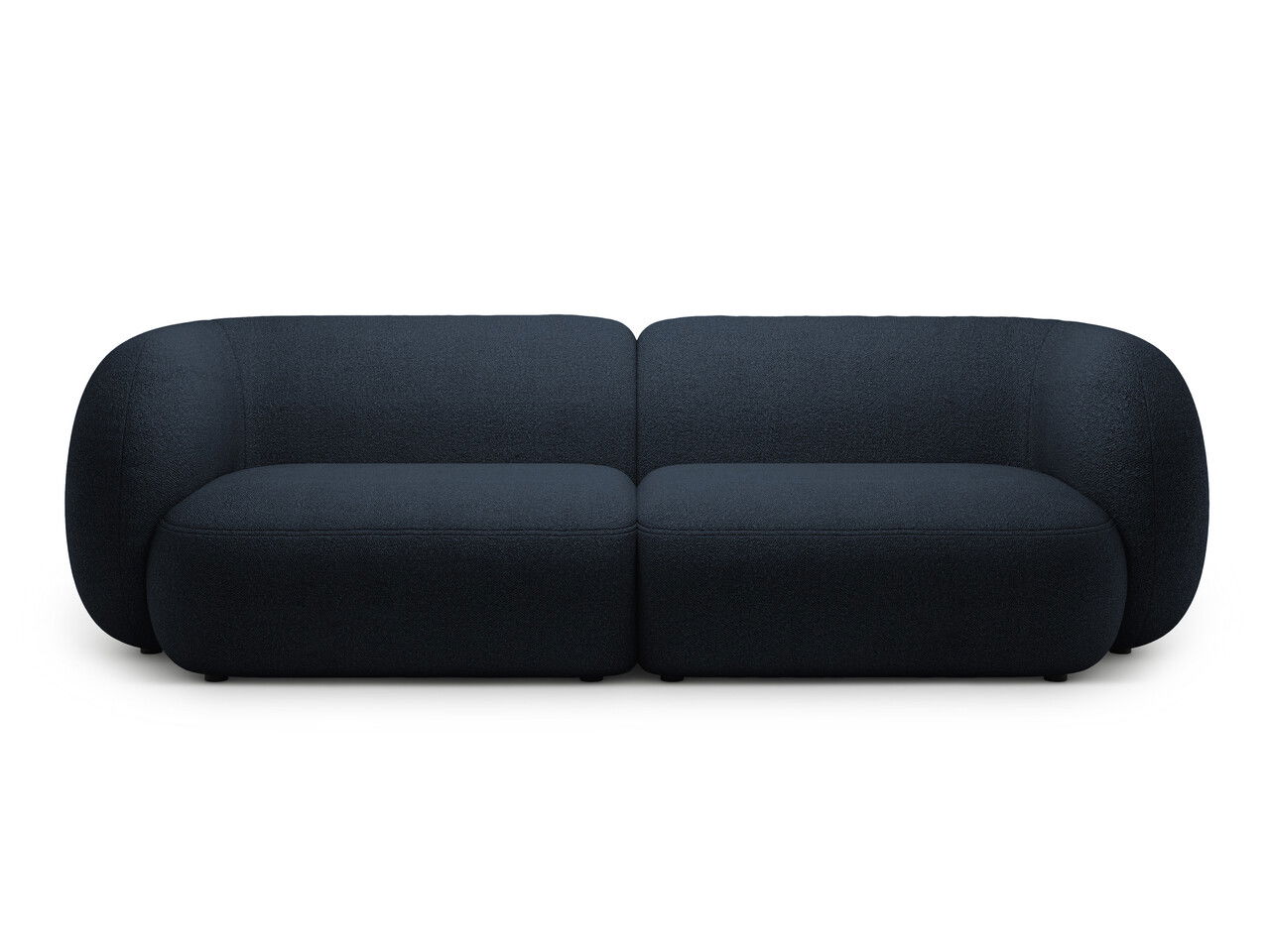 Canapea modulara 4 locuri, Kate, Micadoni, 243x99x76 cm, tesatura boucle, albastru inchis