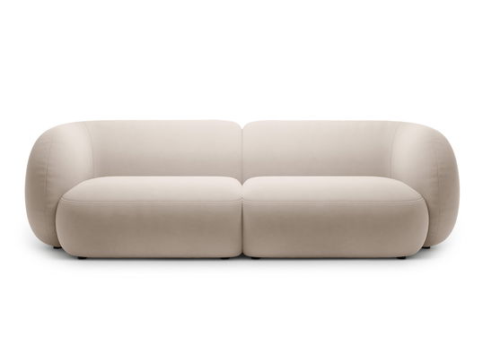 Canapea modulara 4 locuri, Kate, Micadoni, 243x99x76 cm, catifea, bej