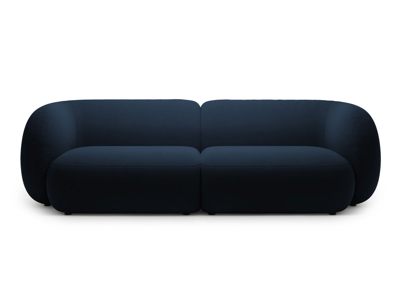 Canapea modulara 4 locuri, Kate, Micadoni, 243x99x76 cm, catifea, albastru regal