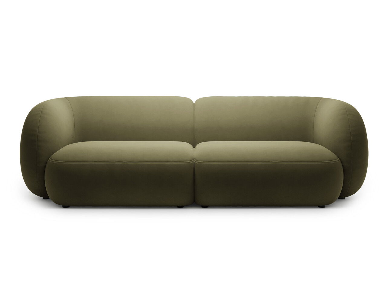 Canapea modulara 4 locuri, Kate, Micadoni, 243x99x76 cm, catifea, verde