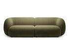 Canapea modulara 4 locuri, Kate, Micadoni, 243x99x76 cm, catifea, verde
