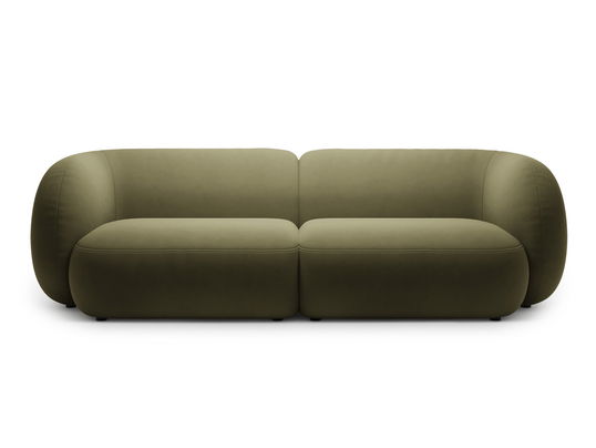 Canapea modulara 4 locuri, Kate, Micadoni, 243x99x76 cm, catifea, verde
