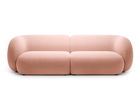 Canapea modulara 4 locuri, Kate, Micadoni, 243x99x76 cm, catifea, roz